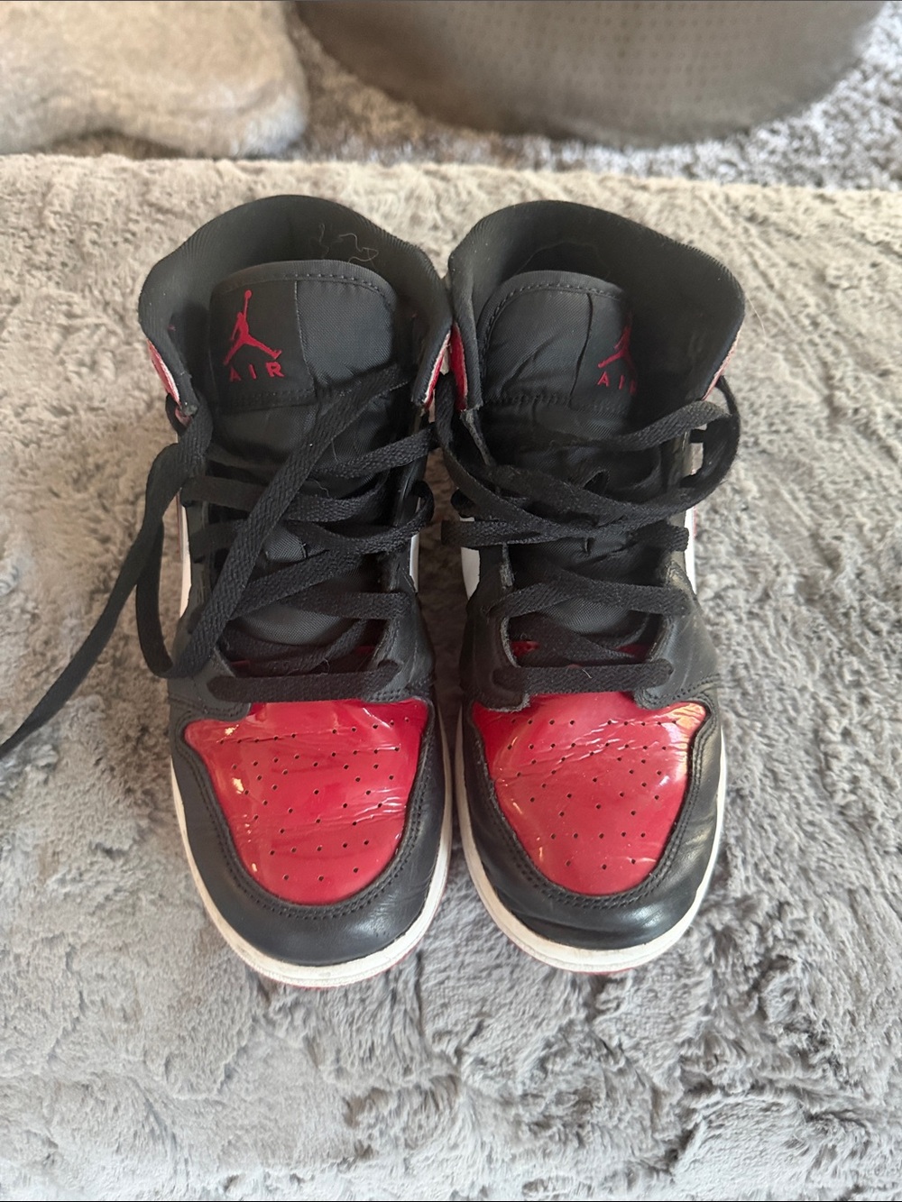 Air Jordan Kids Red & Black High-Top Sneakers